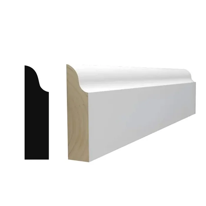 RESO RMC 916 3/8 in. D x 1-3/8 in. W x 99 in. L Primed Finger-Joined Pine Doorstop Molding 3-Pieces 24 ft. Total