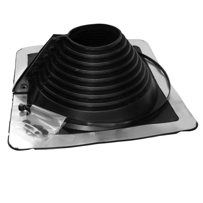 Retro Master Flash 8 in. x 8 in. Vent Pipe Roof Flashing with 4 in. – 9-1/4 in. Adjustable Diameter