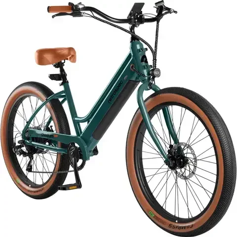 Retrospec Chatham Rev Unisex Electric Bicycle Everglade