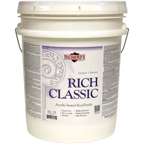 Richard’s Paint Rich Classic Semi-Gloss Deep Base Interior/Exterior Paint Exterior and Interior 5 ga