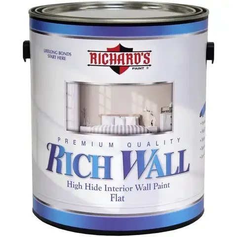 Richard’s Paint Rich Wall Flat Deep Base Deep Base Wall Paint Interior 1 gal