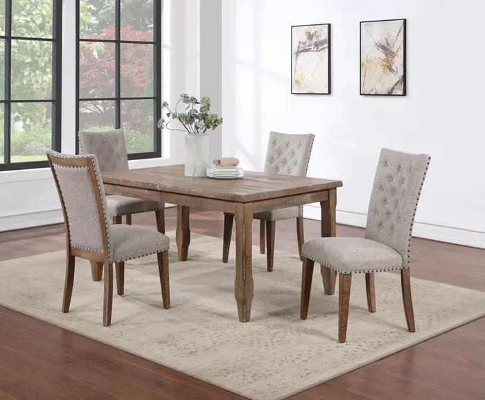 Riverdale 5 Piece Dining Set Light Brown Light Brown Wood