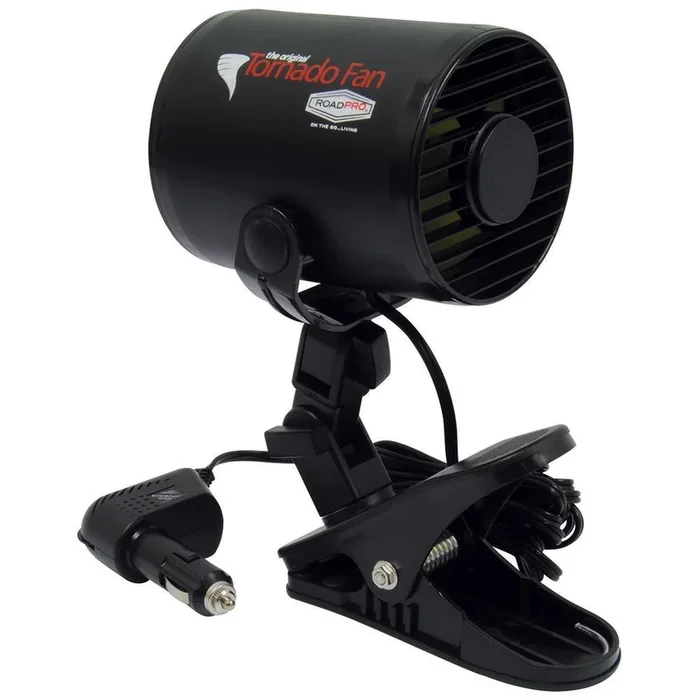 RoadPro 12-Volt Tornado Fan with Mounting Clip
