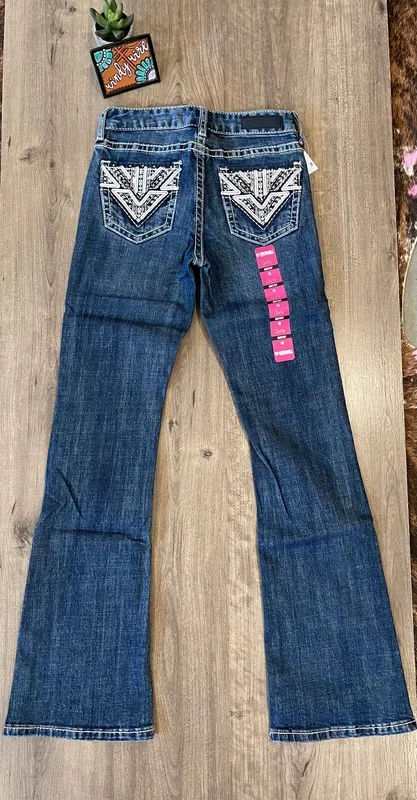 Rock & Roll Girl’s Embellished Pocket Bootcut Jean