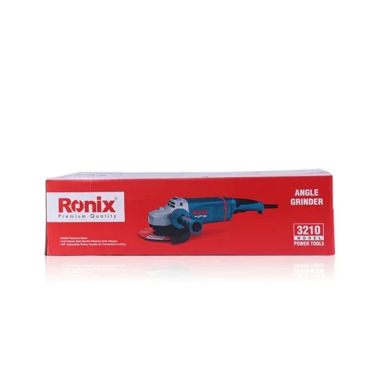 Ronix 3210 2400W Motor Forcible Output Power for Toughest Grinding Jobs Non-Locking Trigger Switch Brushless Angle Grinder