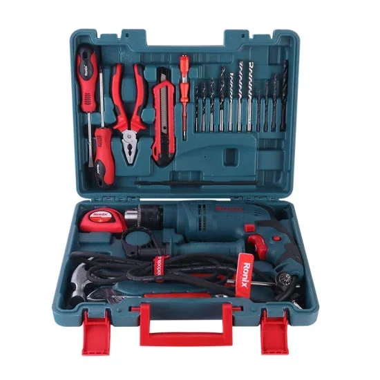 Ronix RS-0001 13mm Keyed Power Tool Set Drilling Machine Electric Impact Drill
