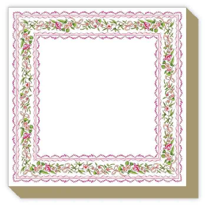 Rosanne Beck – Pink Botanical Border Notepad