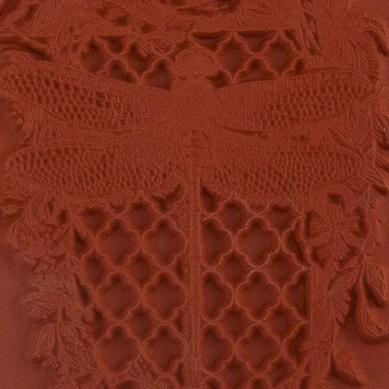 Rubber Enameling Stamp – Dragonfly Quatrefoil