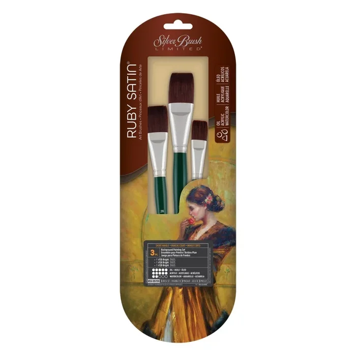 Ruby Satin 3Ct Backgroung Paint St Short Handle