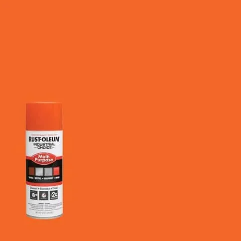 Rust-Oleum Industrial Choice Gloss OSHA Safety Orange Multi-Purpose Enamel Spray 12 oz