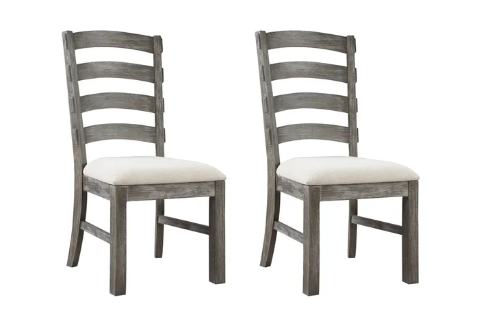 Rusti Brown Upholstered Dining Chairs, Set Of 2 Brown Solid Wood
