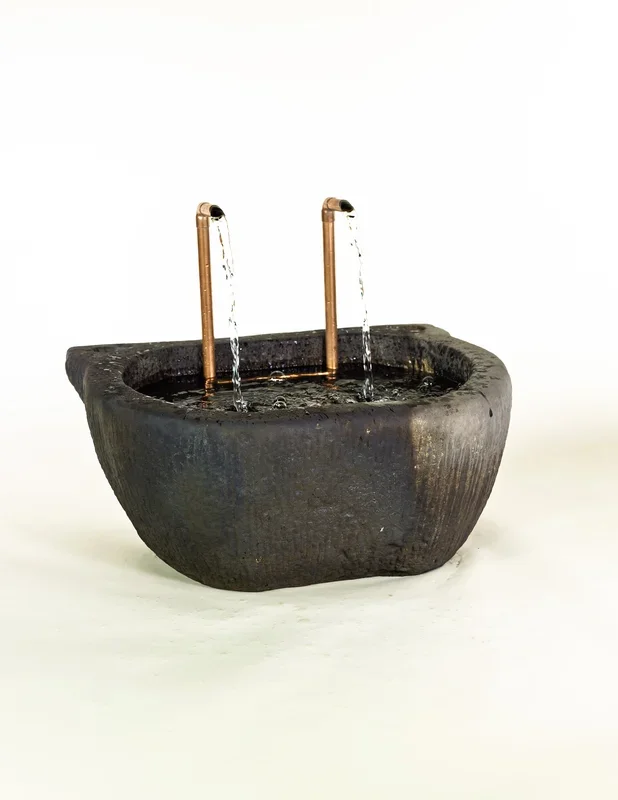 Rustico Finish Cast Stone Outdoor Garden Fountain with Soothing Waterfall Sound