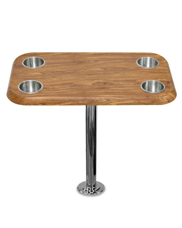 RV Side Tables | RV End Tables – Table Set – 6″ Floor Plate System, Cocktail Design (6 colors)