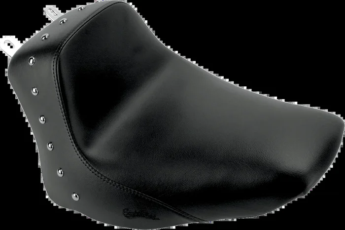 SADDLEMEN Heels Down Solo Seat – Without Backrest – Studded – Black – FLSTC 806-15-0011