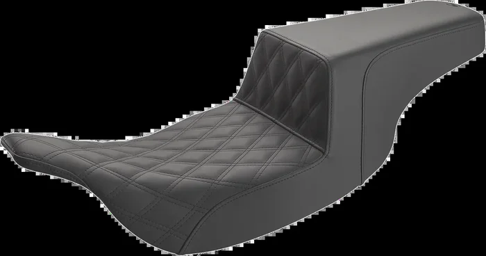 SADDLEMEN Step-Up Seat – Front Lattice Stitch – Black 897-07-172