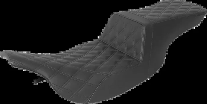 SADDLEMEN Step-Up Seat – Full Lattice Stitch – Black – FLH 897-07-195
