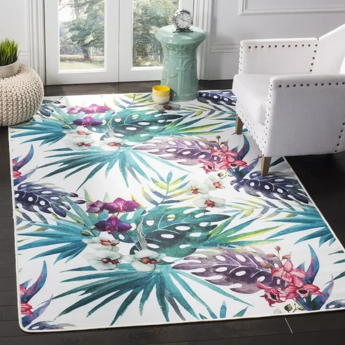 Safavieh Daytona 5 x 8 Ivory/Green Indoor Abstract Coastal Area Rug