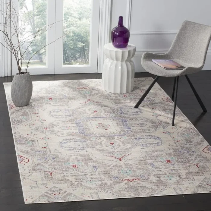 Safavieh Windsor Goli 4 x 6 Light Gray/Ivory Indoor Distressed/Overdyed Vintage Area Rug