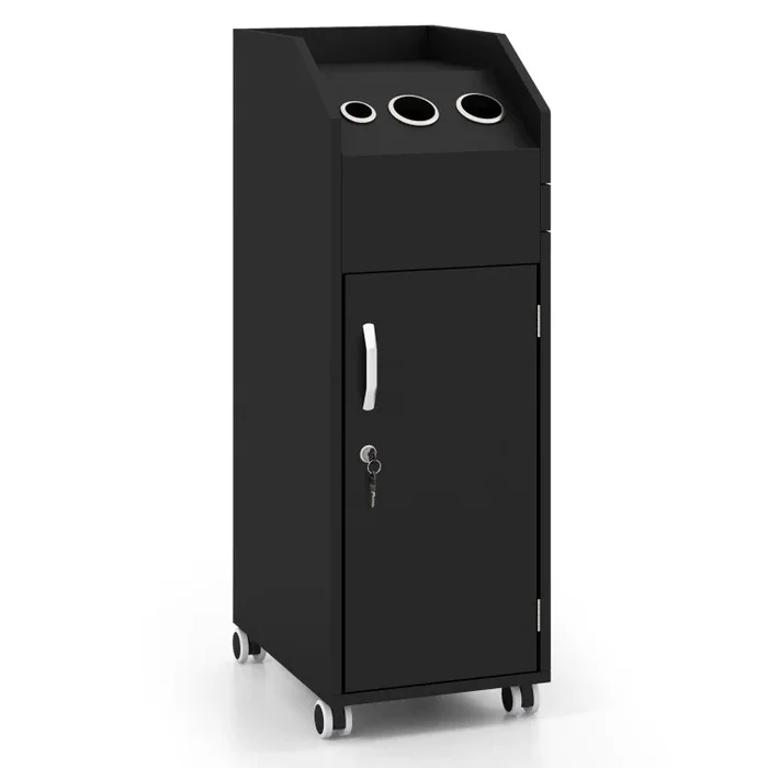 Salon Trolley Cart 360° Rolling Tool Cart Mobile Storage Station with 4 Lockable Wheels