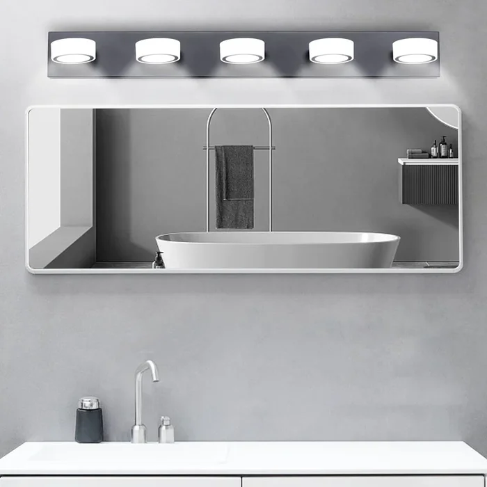 Same As W1340110593 L2009 Led Modern Black 5 Light Vanity Lights Fixtures Over Mirror Bath Wall Lighting Black Acrylic,Iron