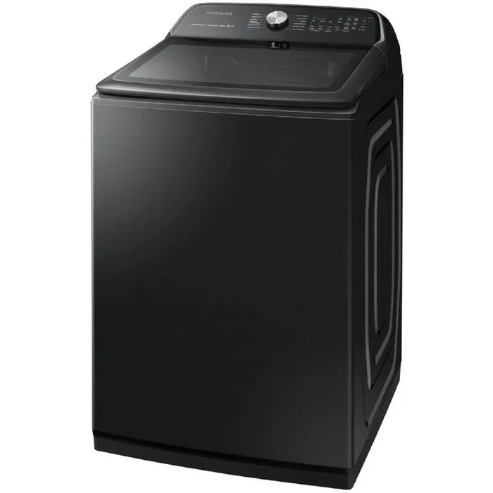 Samsung 5-cu ft High Efficiency Steam Cycle Top-Load Washer (Fingerprint Resistant Black Stainless Steel) ENERGY STAR