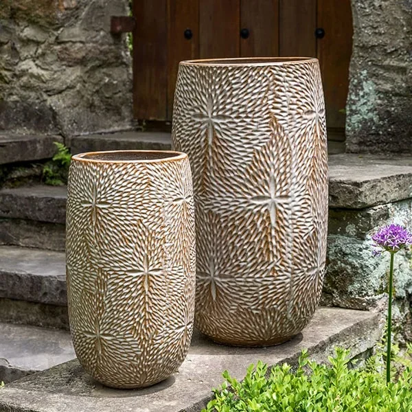 Sand Dollar Tall Planter Set of 2 Campania International
