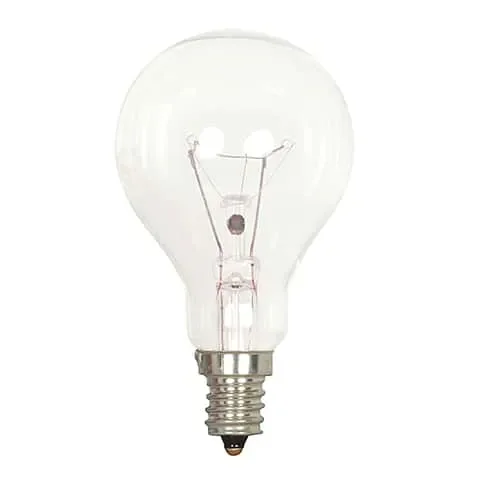 Satco 40 W A15 A-Line Incandescent Bulb E12 (Candelabra) Soft White 1 pk