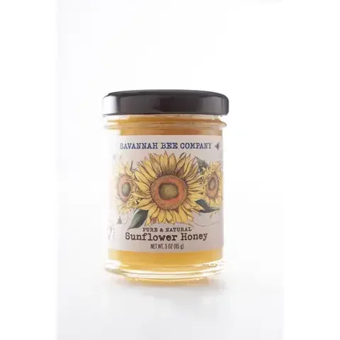 Savannah Bee Company Sunflower Honey 3 oz Jar