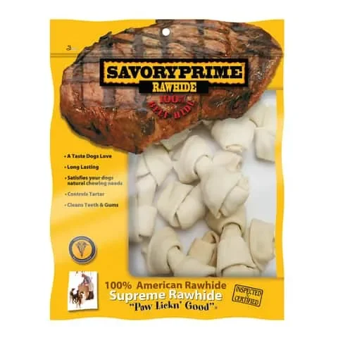 Savory Prime Medium Adult Mini Bones Natural 2-3 in. L 10 pk