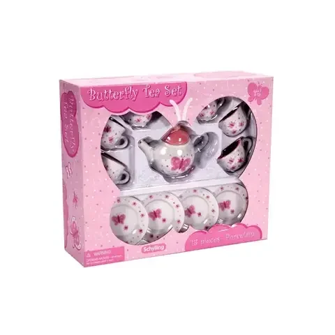 Schylling Tea Set Pink/White 13 pc