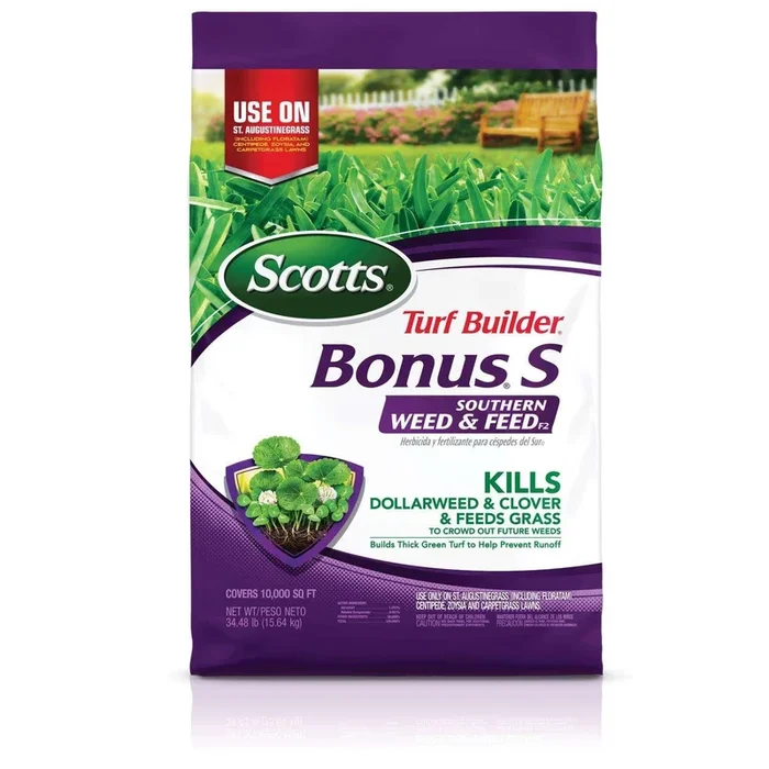 Scotts Turf Builder Bonus S Weed & Feed Lawn Fertilizer For Multiple Grass Types 10000 sq ft