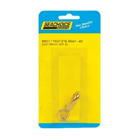 Seachoice Polished Brass 2 in. L X 7/16 in. W Fast Eye Snap 1 pk