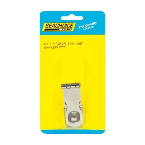 Seachoice Polished Stainless Steel 1 in. L X 4 in. W Swivel Eye Hasp 1 pk