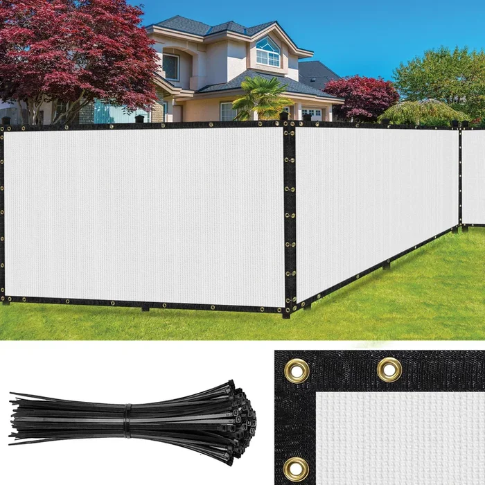 SEALTECH 4-ft H x White Non-Recycled Polypropylene Chain Link Fence Screen