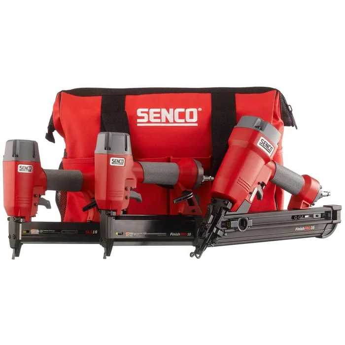SENCO 1Y0060N FinishPro Pneumatic 3-Tool Nailer and Stapler Combo Kit