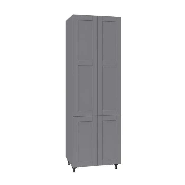 Shaker Assembled 30 in. x 94.5 in. x 24 in. Pantry Cabinet in Gray