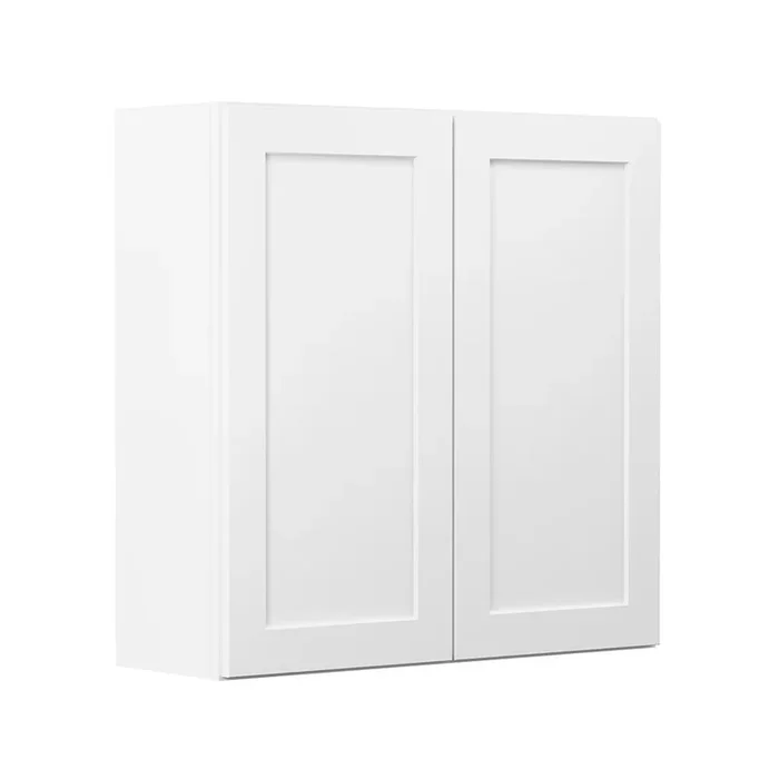 Shaker Ready To Assemble 36 in. W x 36 in. H x 12 in. D Plywood Wall Kitchen Cabinet in Denver White Painted Finish