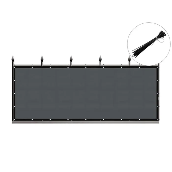 Shatex 3 ft. x 10 ft. Privacy Fence Screen Heavy-Duty 90% Blockage Shade Cover Fencing Net for Wall Garden Gazebo Backyard Gray