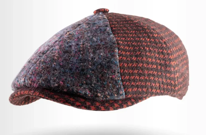 Shelby Patch Cap by Alfonso D’Este | Patchwork Wool Newsboy Cap | Funky Brims