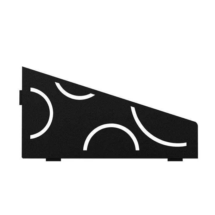 Shelf-E Matte Black Coated Aluminum Curve Quadrilateral Corner Shelf