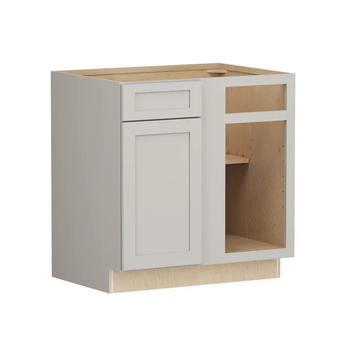 Shenandoah PRO Express Breckenridge 33-in W x 35.4-in H x 24-in D Stone Full Overlay Blind 1-Drawer Corner Base Fully Assembled Plywood Cabinet (Recessed Panel Shaker Style)