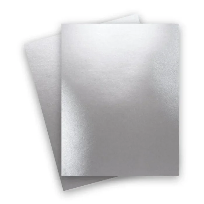 Shine Silver – Shimmer Metallic Paper – 8.5 X 11 – 32/80Lb Text (118Gsm) – 25 Pk