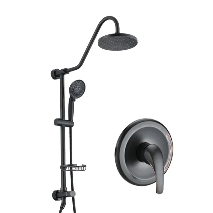 Shower Head with Handheld Shower System with 8″ Rain Shower Head (Rough-in Valve Included)