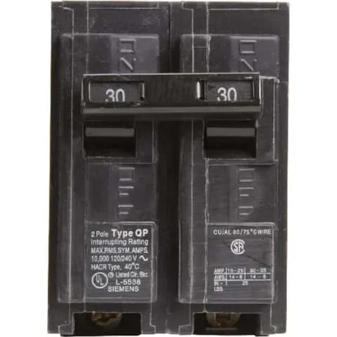 Siemens 30 amps Standard 2-Pole Circuit Breaker