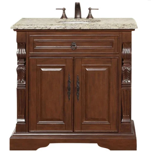 Silkroad 36″ Traditional Single Sink Bathroom Vanity