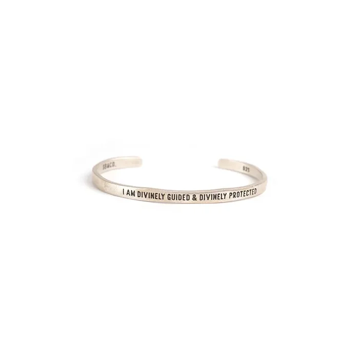 ***Silver Cuff – I Am Divinely Guided