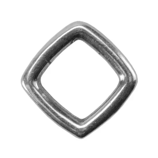Silver Plate Jump Ring – Square 7.9mm Pkg/2