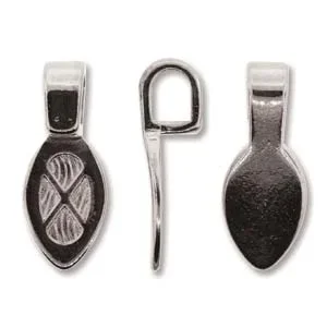 Silver Plated Small Glue-On Bail – 16mm