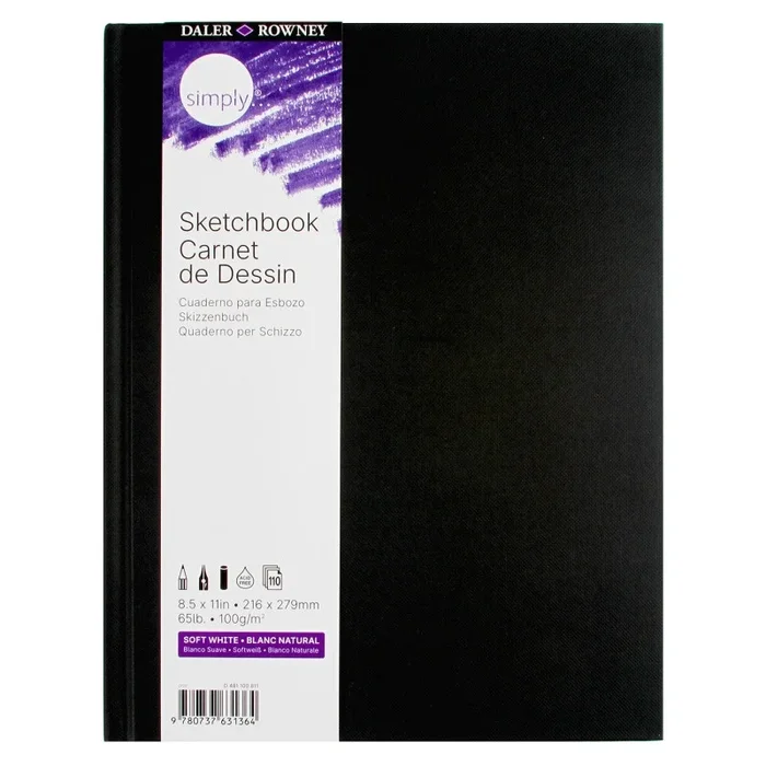 Simply Sketchbook 8.5X11in 110Shts Soft White