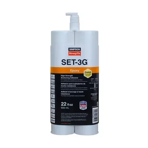 Simpson Strong-Tie SET-3G Plastic Concrete Anchoring Epoxy Paste 23.06 in. H X 4.06 W X 2.06 in. L